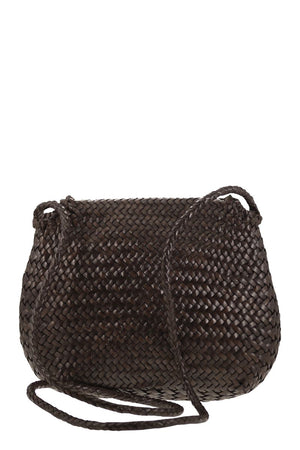 DRAGON Woven Leather Crossbody Handbag - Medium