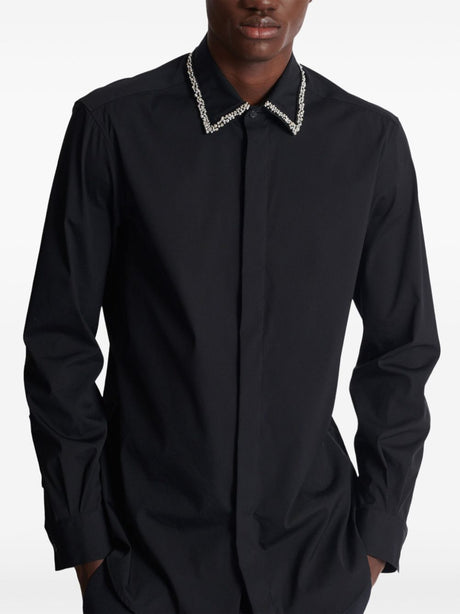 BALMAIN Embroidered Collar Popeline Shirt - FW24 Edition