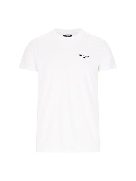 BALMAIN 24FW Men's T-Shirt in Gab Blanc Noir - Fashion Staple for Every Season