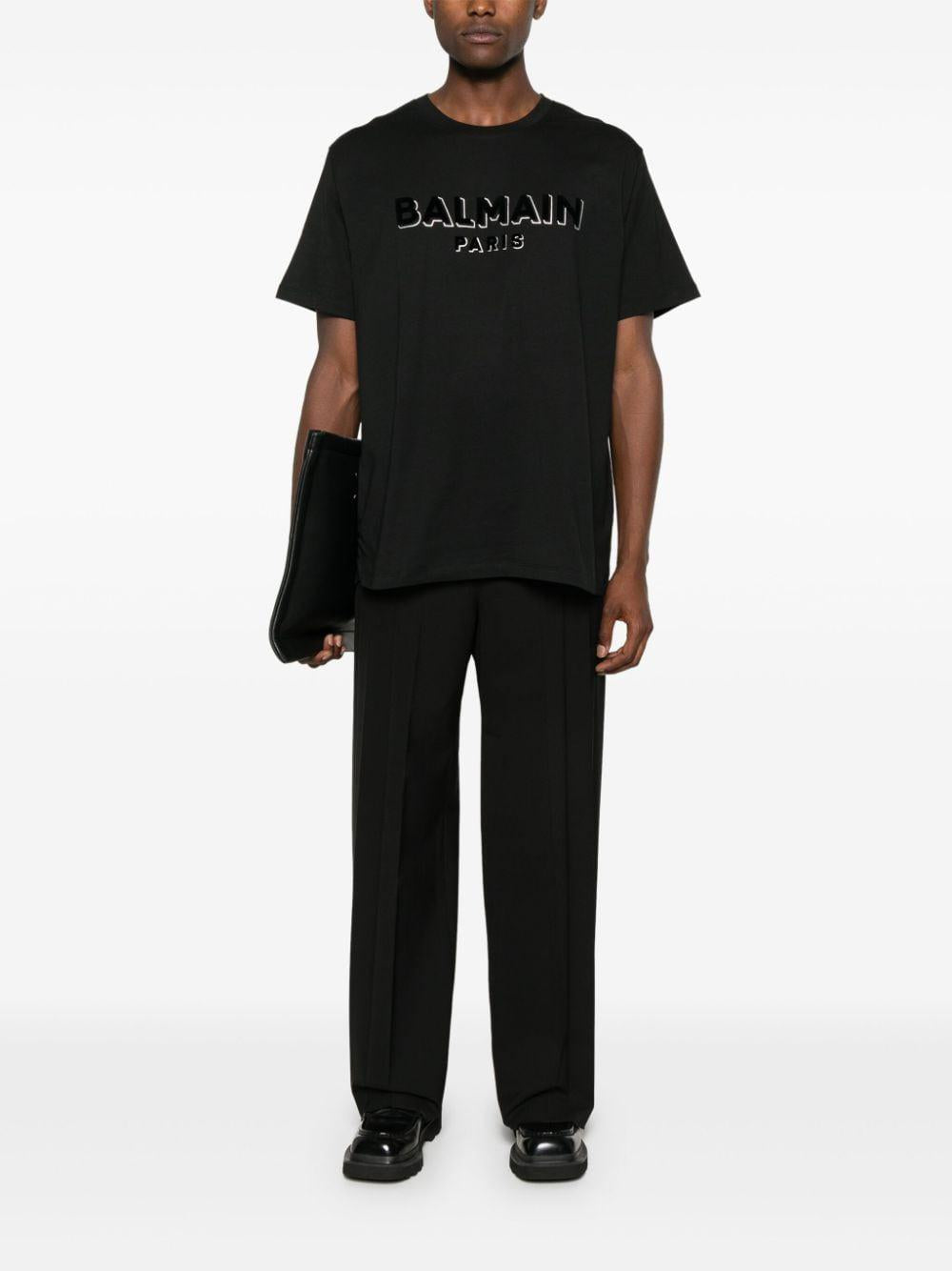 BALMAIN Bold Flock & Foil Bulky Fit Tee