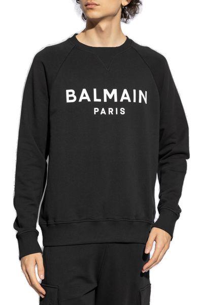 BALMAIN Signature Print Crewneck Sweatshirt