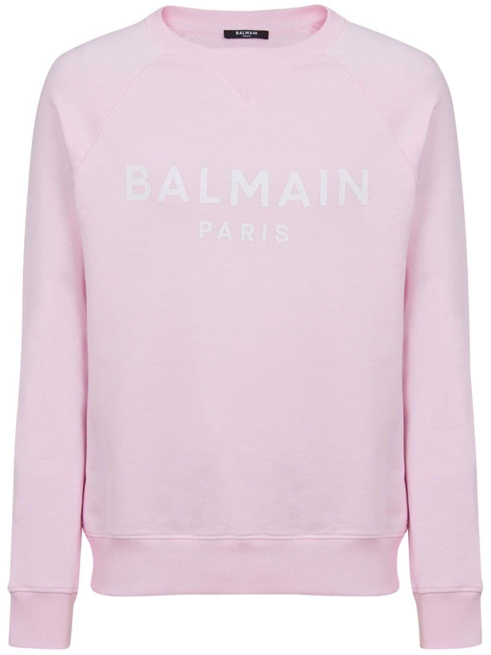 BALMAIN Signature Print Crewneck Sweatshirt