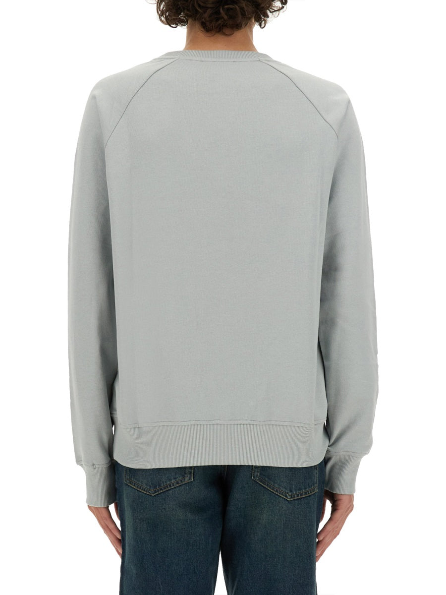 BALMAIN Regular Fit Flocked Logo Sweatshirt - Size L