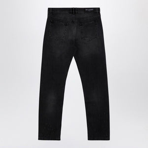 BALMAIN Urban Distressed Black Denim Jeans