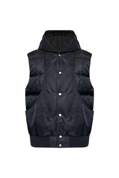 BALMAIN Monogrammed Navy Vest