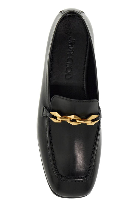 JIMMY CHOO Elegant Tassel Loafers for Women in Black Leather