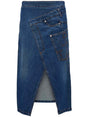 JW ANDERSON Twisted Denim Midi Skirt