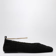 MARIA LUCA Mini Black Teddy Ballerina with Chain Ankle Strap