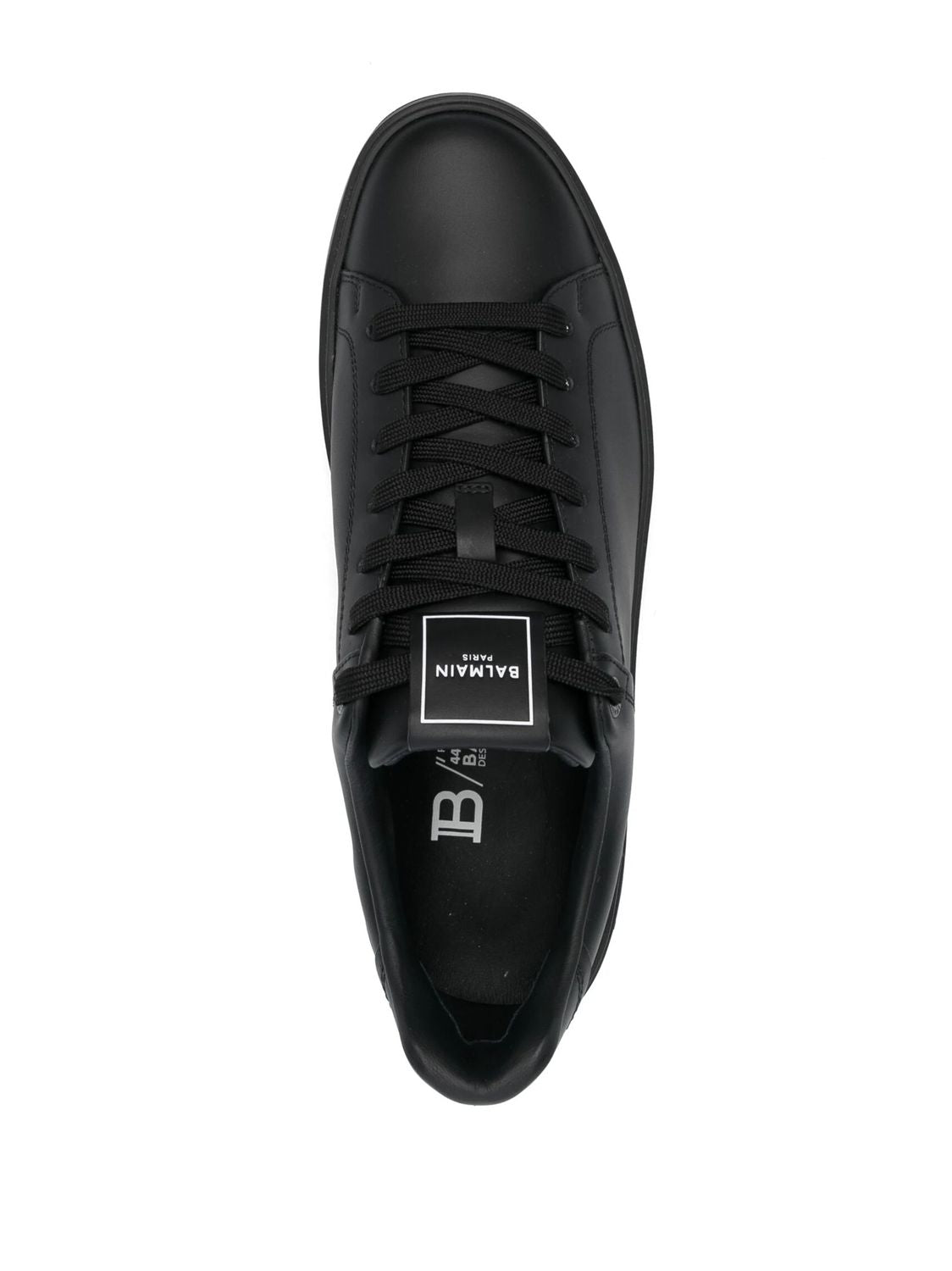 BALMAIN B-Court Black Leather Sneakers