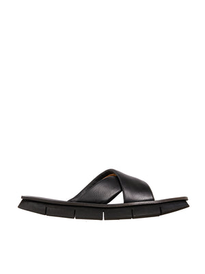 MARSELL Black Leather Sandals for Men - SS22 Collection