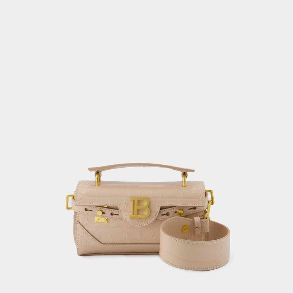 BALMAIN Elegant Nude Mini Shoulder Bag