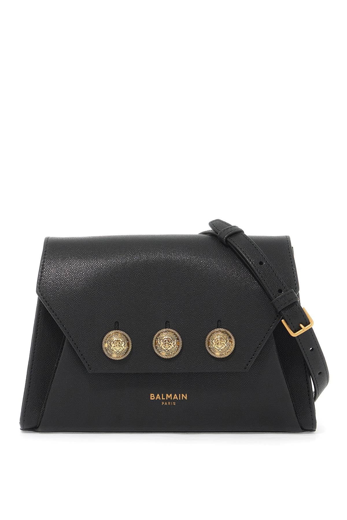 BALMAIN Elegant Emblem Leather Clutch