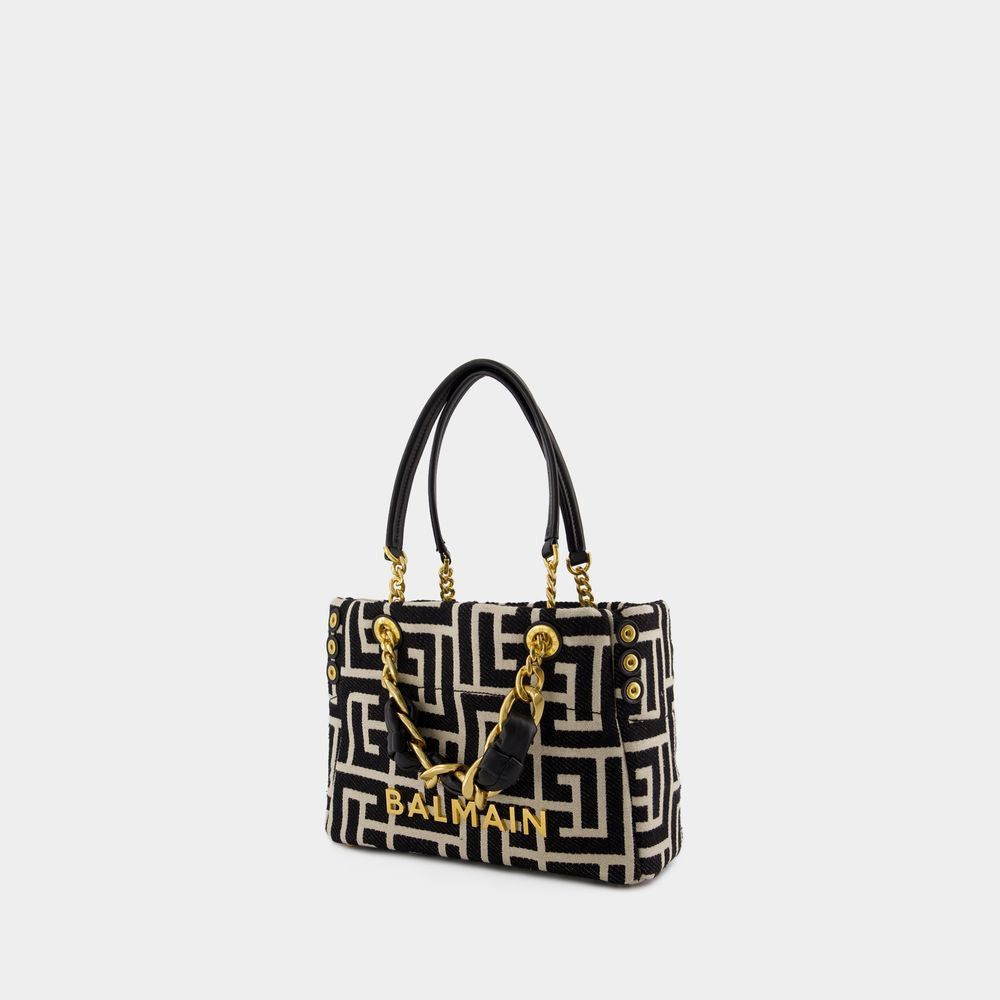 BALMAIN Elegant Mini 1945 Jacquard Tote