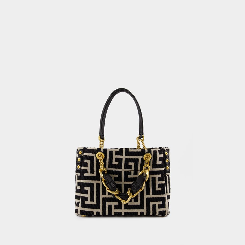 BALMAIN Elegant Mini 1945 Jacquard Tote