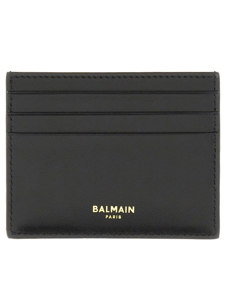 BALMAIN Mini Luxurious Calfskin Card Holder