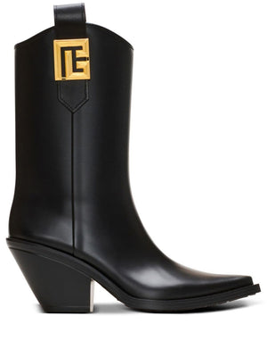 BALMAIN Chic Noir Ankle Boots