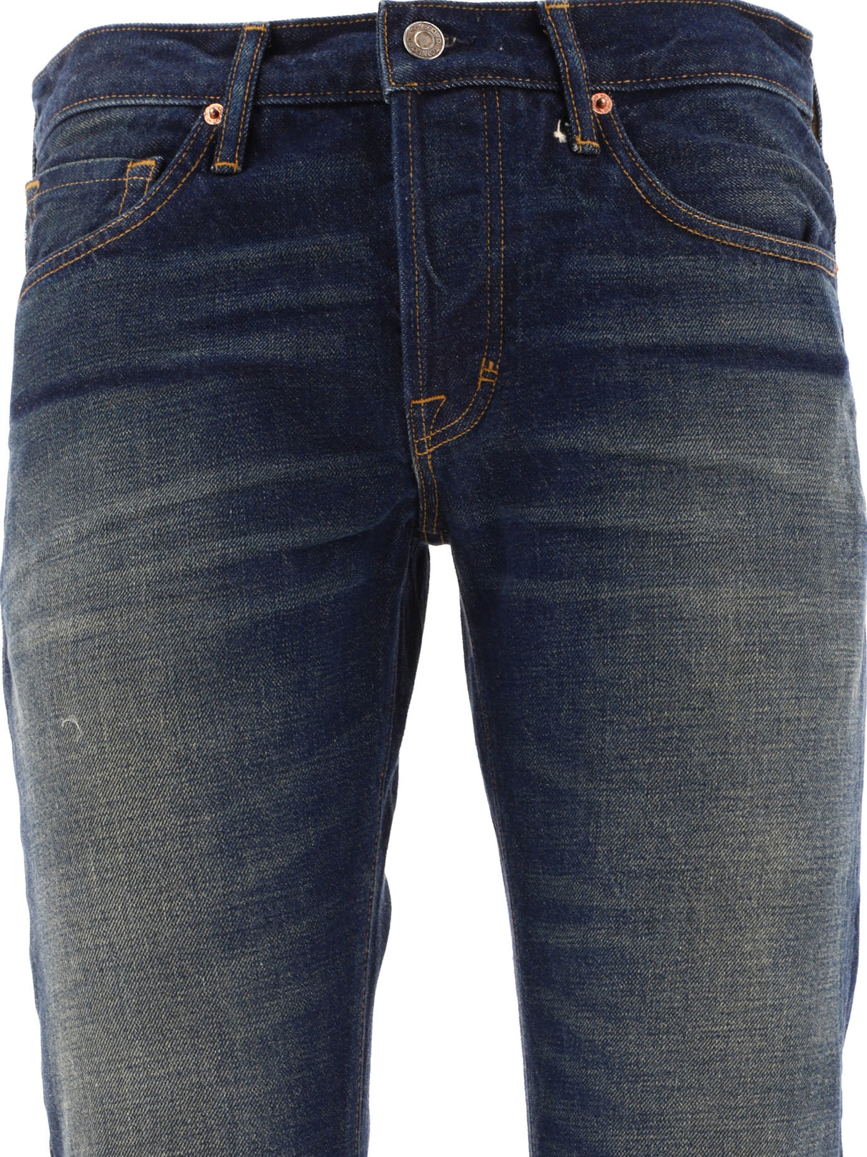 TOM FORD 24SS Men's Denim Straight Pants in Blue