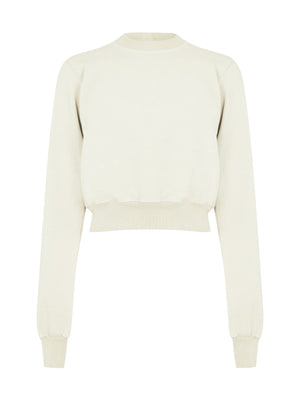 DRKSHDW Mini Cropped Sweatshirt in Pearl