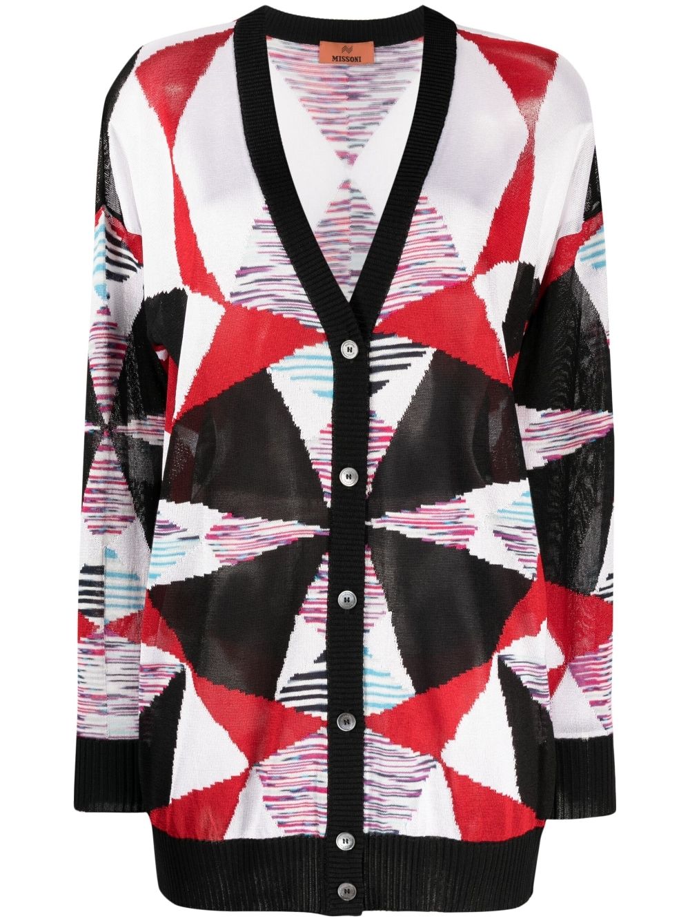 MISSONI Boldly Sophisticated Intarsia Knit Cardigan - SS23