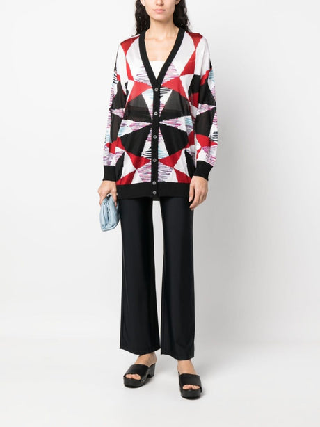MISSONI Boldly Sophisticated Intarsia Knit Cardigan - SS23