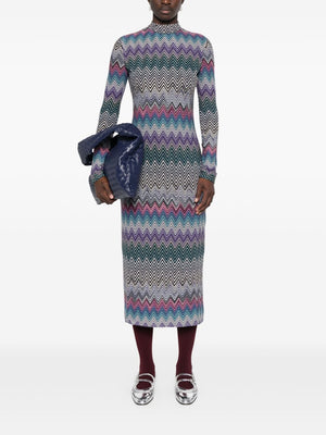 MISSONI Zigzag Wool Midi Dress