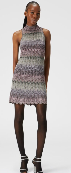 MISSONI Eco-Friendly Viscose Blend Mini Dress