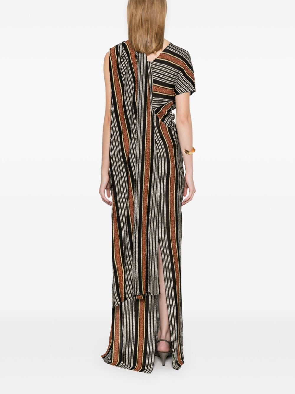 MISSONI Striped Long Dress with Slit Detail