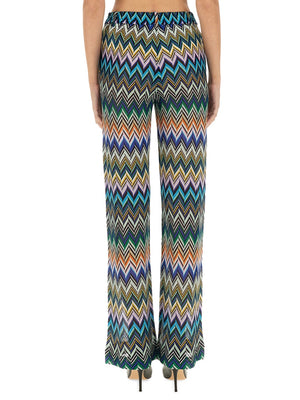 MISSONI Straight Pants with Offset Zig Zag 40 IT