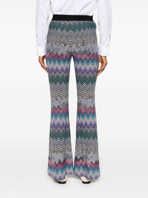 MISSONI Zigzag Flare Wool Trousers