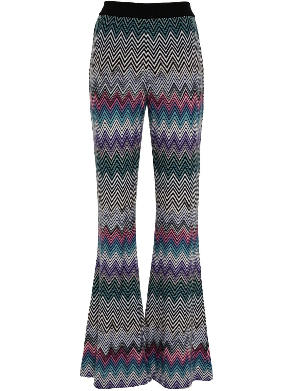 MISSONI Wool Zig-Zag Flare Pants - Size 40