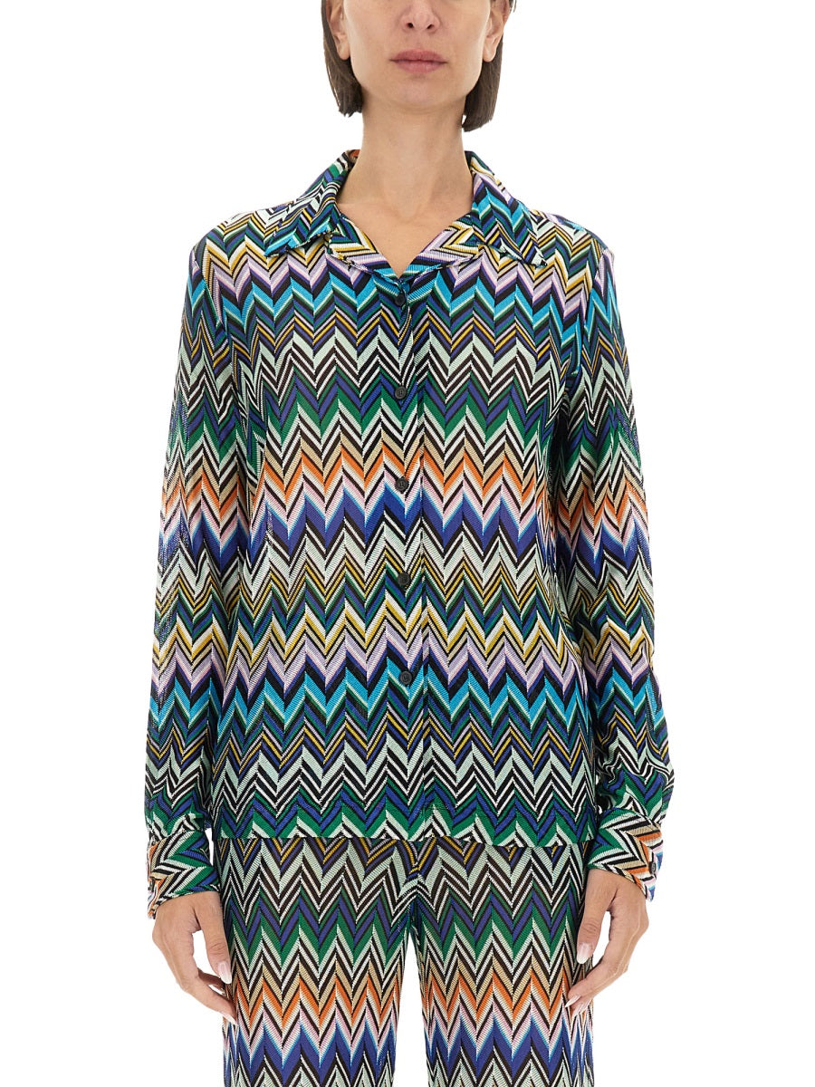 MISSONI Chic Regular Fit Bowling Cut Shirt - Size 40 IT