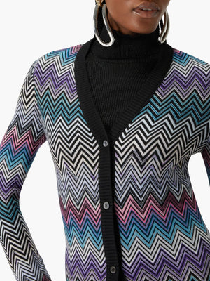 MISSONI Slim Fit Long Wool Cardigan - Size 40 IT