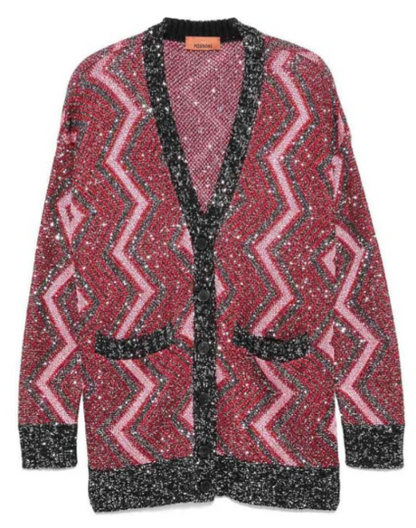 MISSONI Metallic Blend V-Neck Sweater