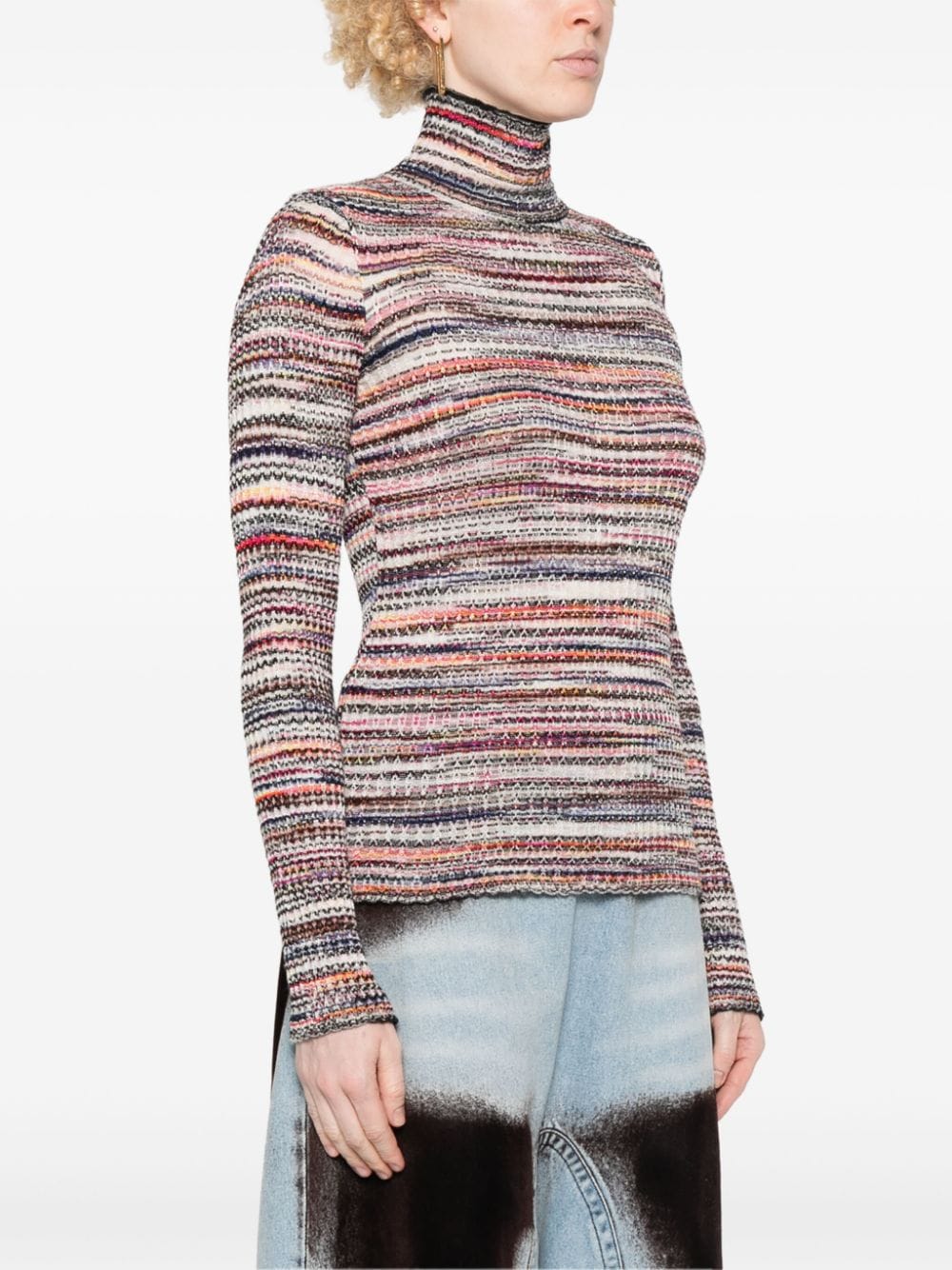 MISSONI Striped High-Neck Sweater for Women - FW24