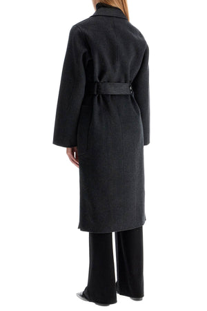 THE DYNAMIS STUDIO Long Wrap Jacket with Peak Lapels