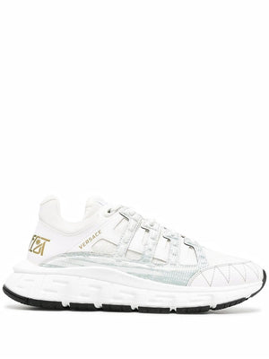 VERSACE White Trigreca Sneakers for Men