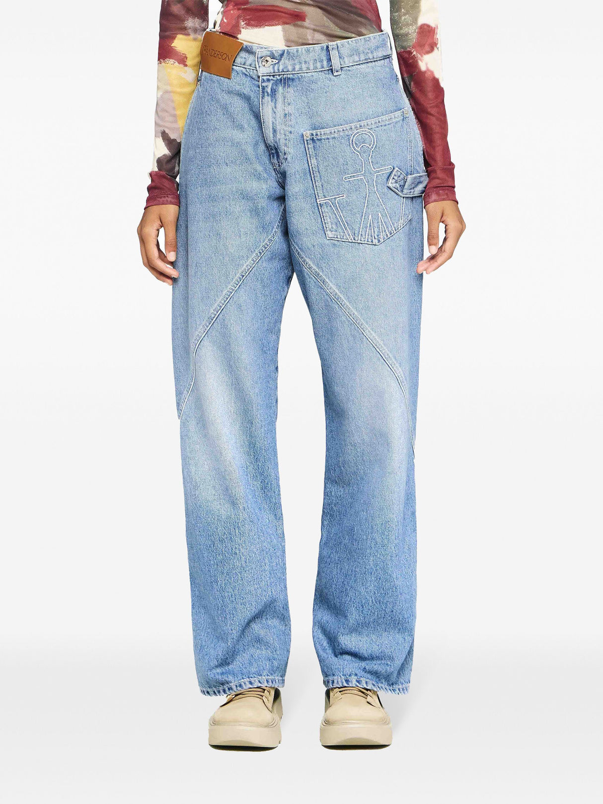 JW ANDERSON Twisted Workwear Mini Jeans for Women