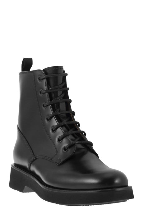 CHURCH'S Sleek and Chic: Black Lace-Up Ankle Boots for Women