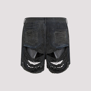 DRKSHDW Men's Gray Cutoff Shorts for SS24 Collection