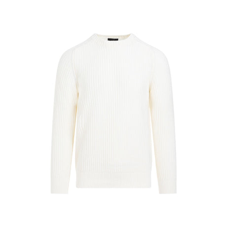 DUNHILL Men's Open Knit Crewneck Pullover - Nude & Neutrals