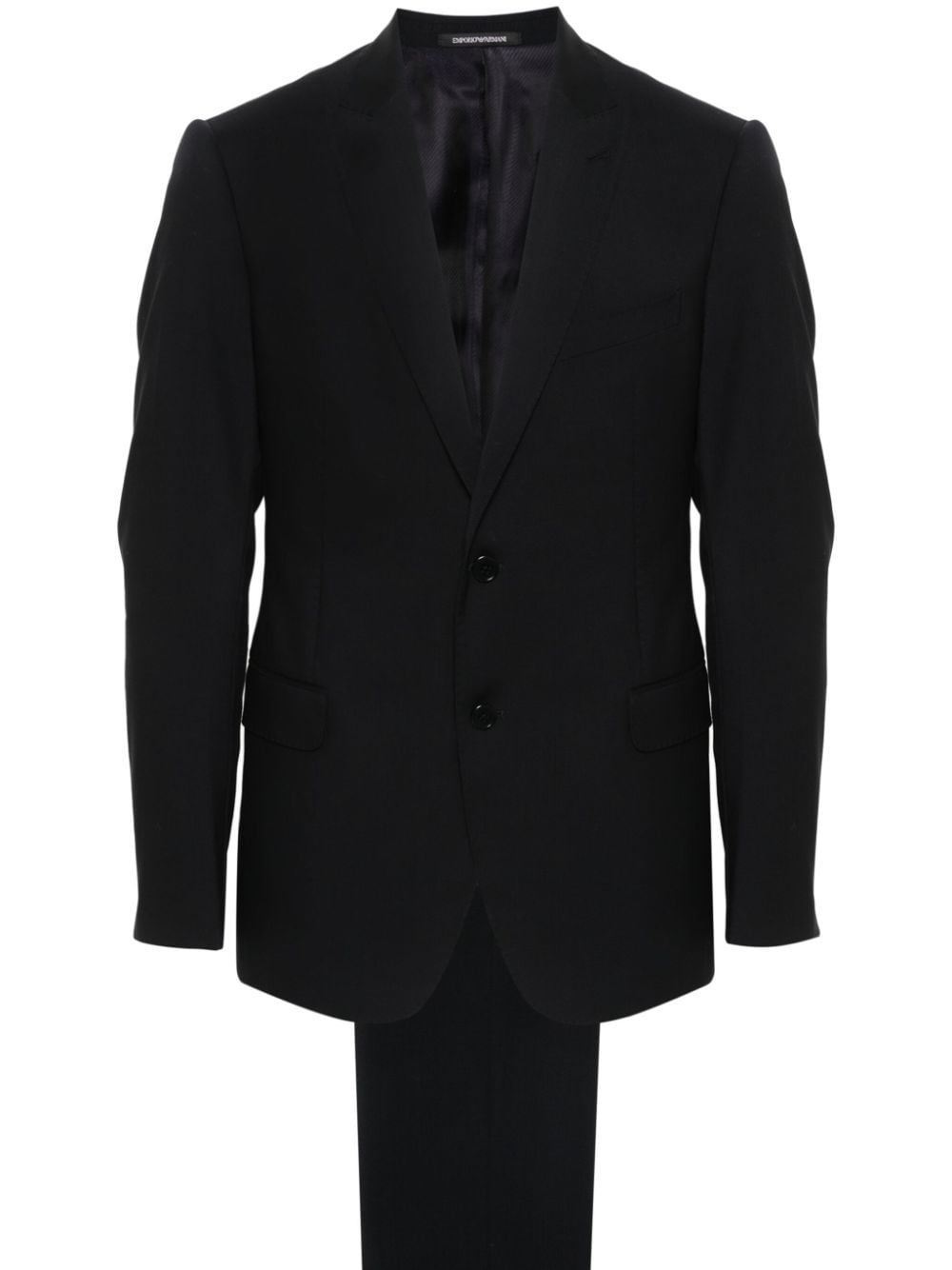 EMPORIO ARMANI Navy Blue Wool Suit for Men