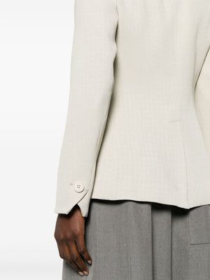 EMPORIO ARMANI Chic Beige Crepe Blazer