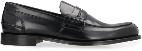 CHURCH'S Handcrafted Black Leather Men's Loafers