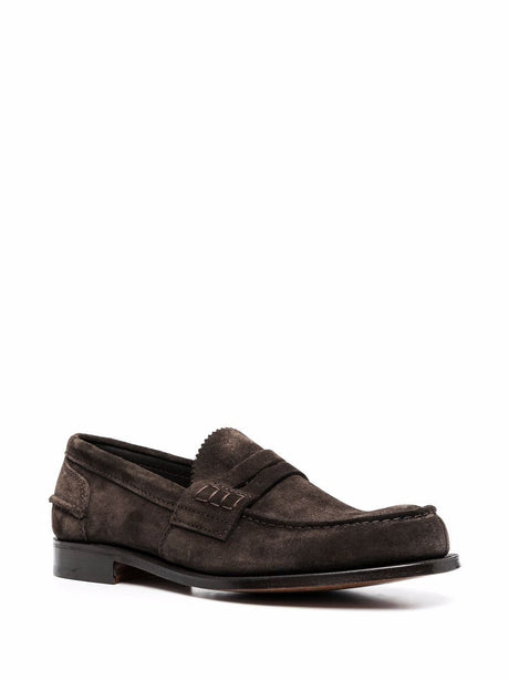CHURCH'S Brown Suede Men's Moccasins for SS23
