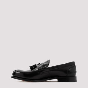 CHURCH'S Black 100%Brushed Calf Leather Loafers for Men - SS24 Collection