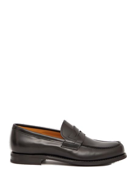 CHURCH'S Modern Black Calfskin Loafer for Collegiate Men