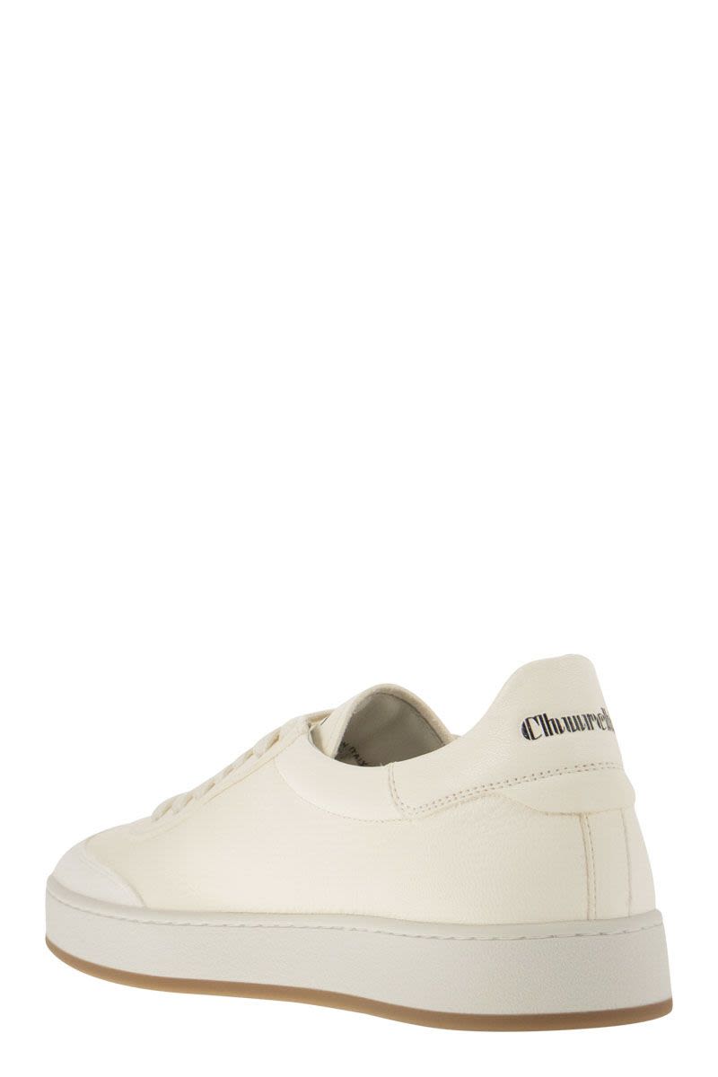 CHURCH'S Versatile White Deerskin and Suede Men's Sneaker for FW23