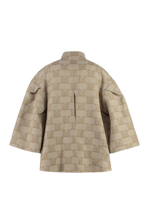 MAX MARA Luxurious Beige Cotton Cape Jacket for Women | FW23 Collection