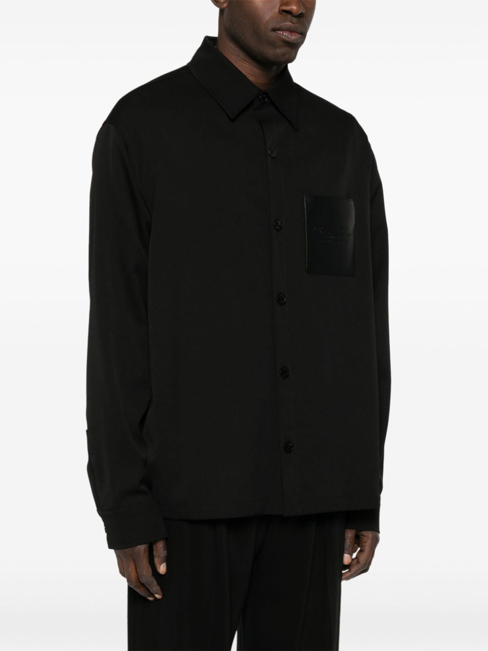 BALMAIN Long Sleeve Wool Blend Shirt for Men