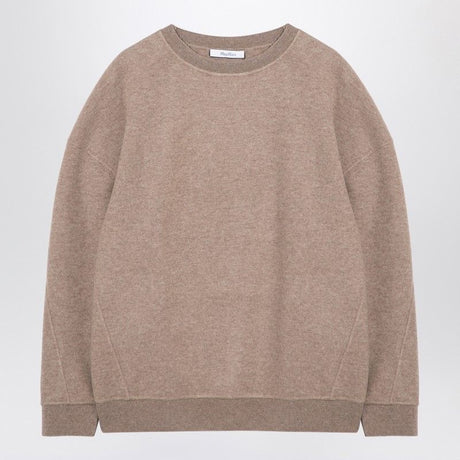 MAX MARA Classic Beige Cashmere Blend Crewneck Sweatshirt